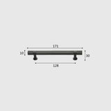 Modern Solid Thickened Zinc Alloy Square Stripe Cabinet and Drawer Handles
