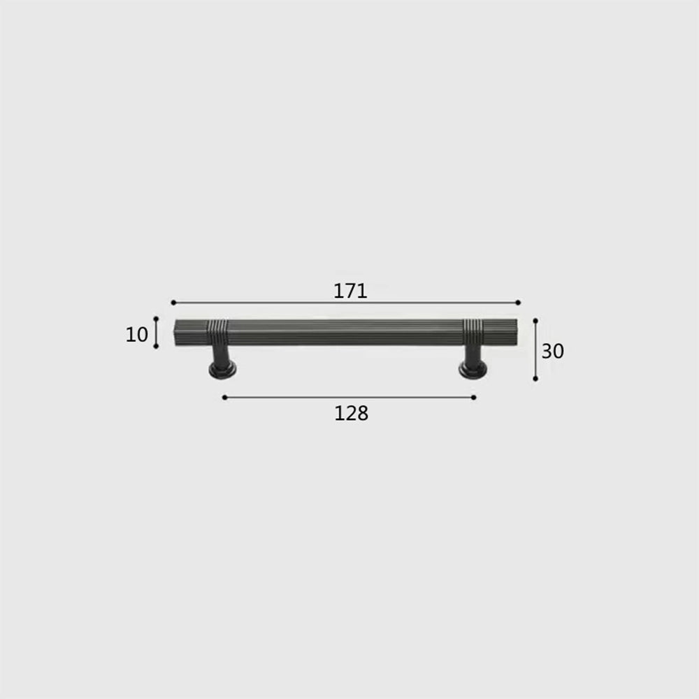 Modern Solid Thickened Zinc Alloy Square Stripe Cabinet and Drawer Handles