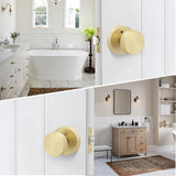 Heavy Duty Zinc Alloy Indoor Rounded Bathroom Door knobs