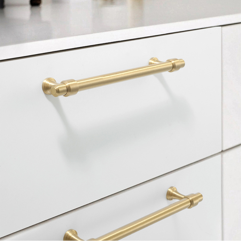 Gold Modern Brass Kitchen T-Bar Cabinet Drawer Pulls