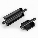 Art Deco Aluminum Alloy Recessed Door Pulls Cabinet Handles