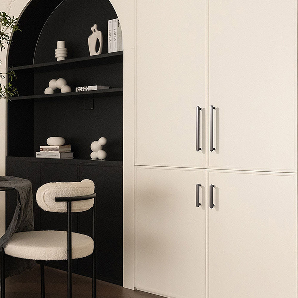 Modern Minimalist Zinc Alloy Solid Round Cabinet Drawer Handle