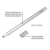 3/4 Extension Center Mount Slides Drawer Slides