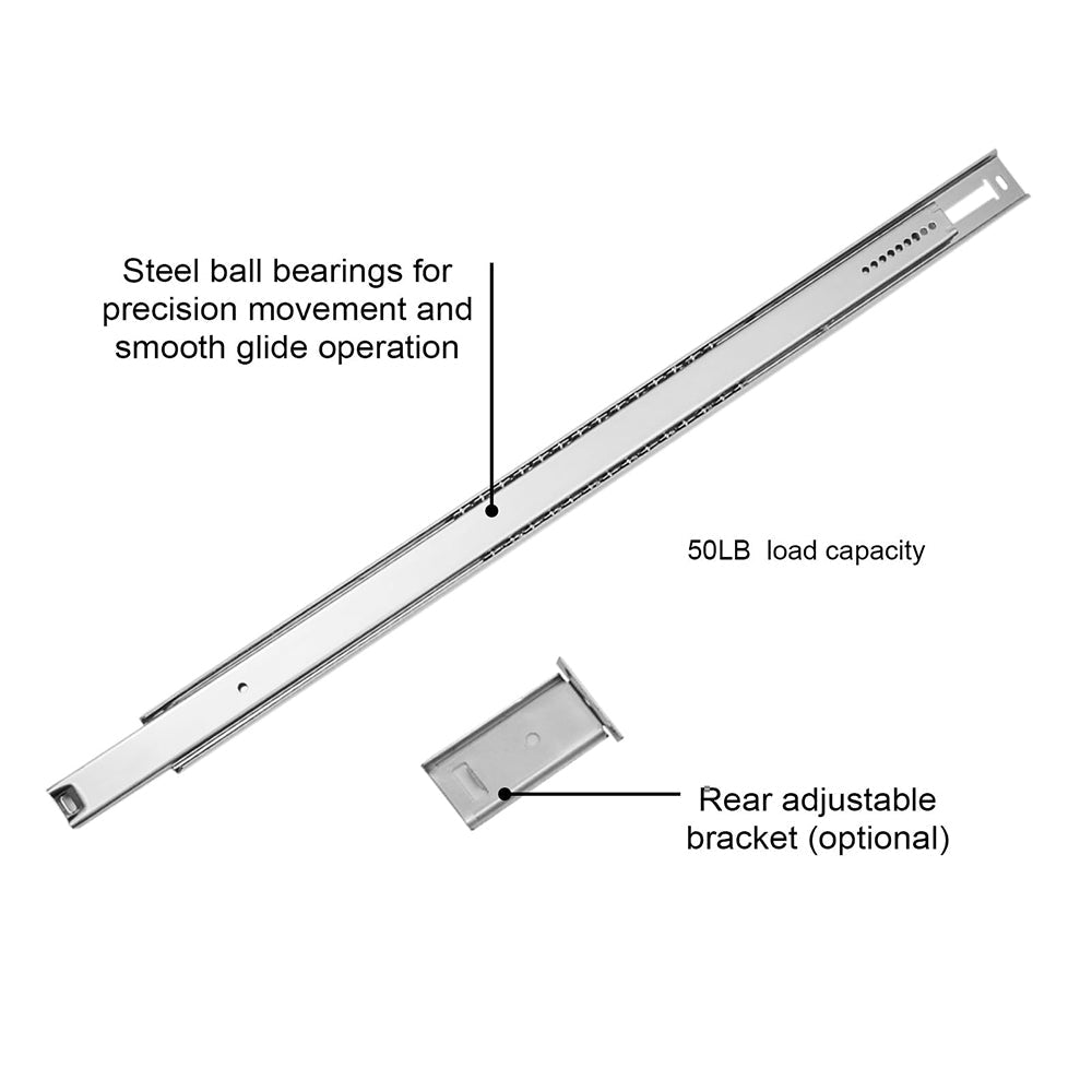 3/4 Extension Center Mount Slides Drawer Slides