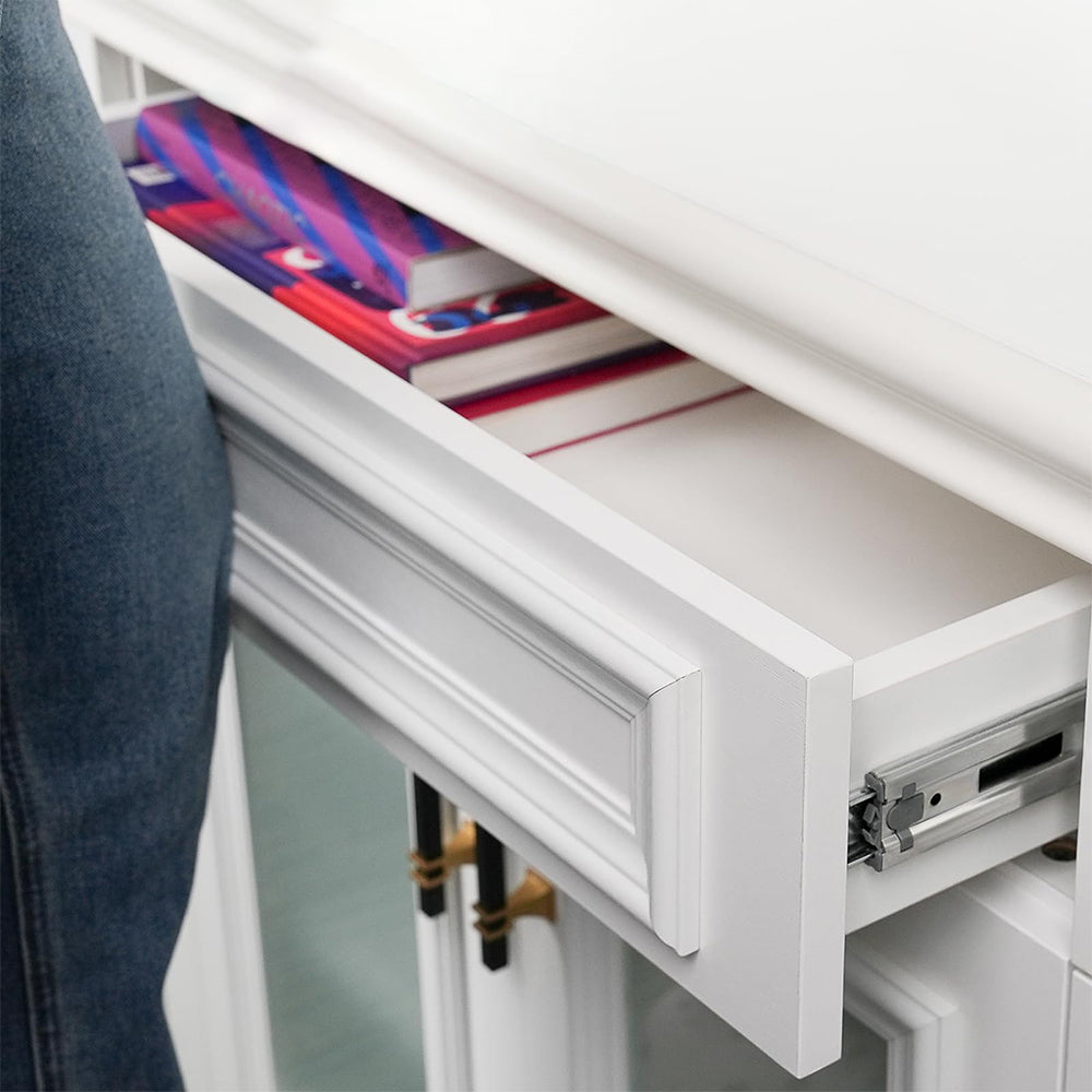 10 Pair Silver Full Extension Push to Open Soft Close Drawer Slides