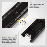 Full Extension Side Mount Slides Ball Bearing Drawer Slides 100 LB Load Capacity
