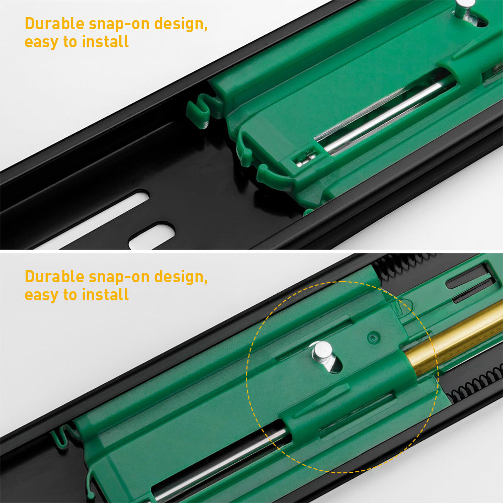 3-Section Full Extension Side Mount Slides Soft Close Drawer Slides 100 LB Load Capacity
