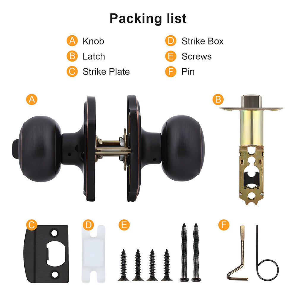 ‎Stainless Steel Interior Door Privacy & Passage Door Knob