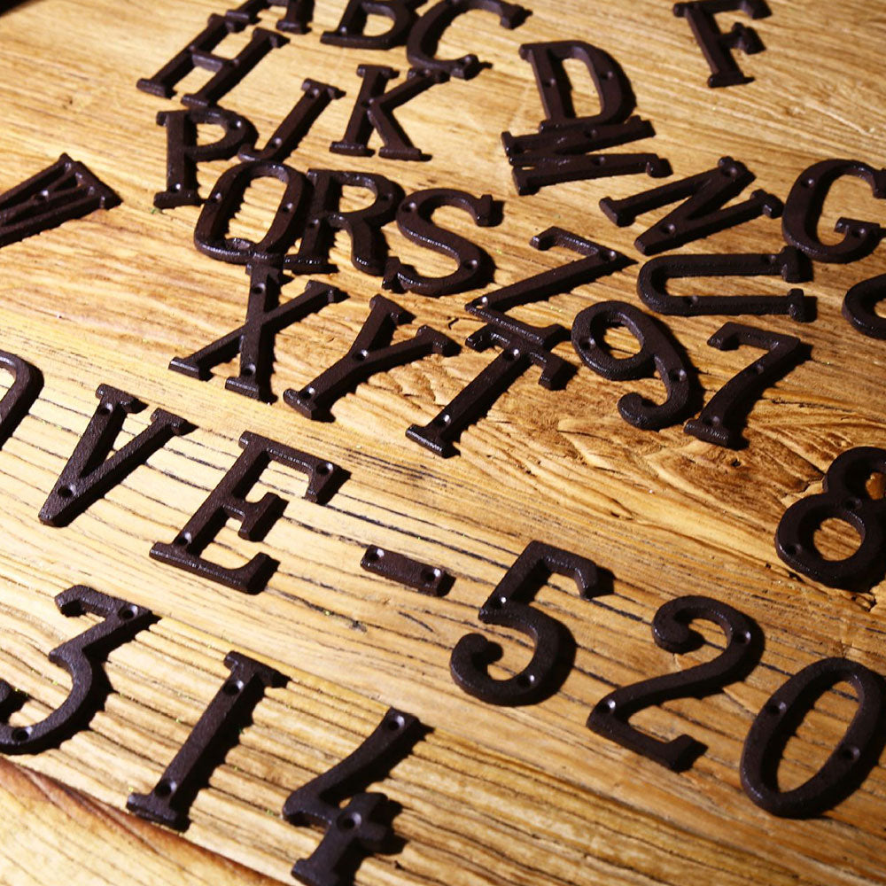 Antique Cast Wrought Iron House Alphabet Letters