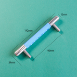 Colorful Leather Stainless Steel Cabinet Pulls for Kitchen Decor