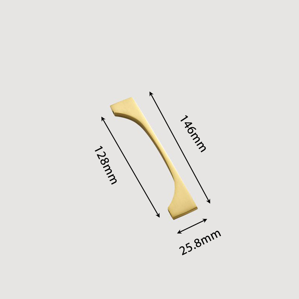 Modern Gold Brass Cabinet and Drawer Handles