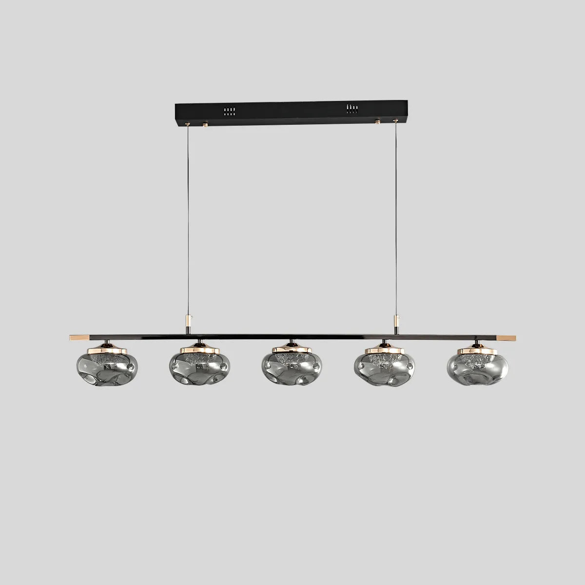 Smoked glass chandelier