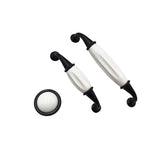 Vintage Black and White Cabinet Pulls Aluminium Alloy Drawer Pulls