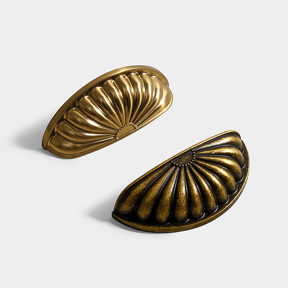 3 Inch Antique Shell Cabinet Cup Pulls