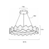 Acrylic round chandelier