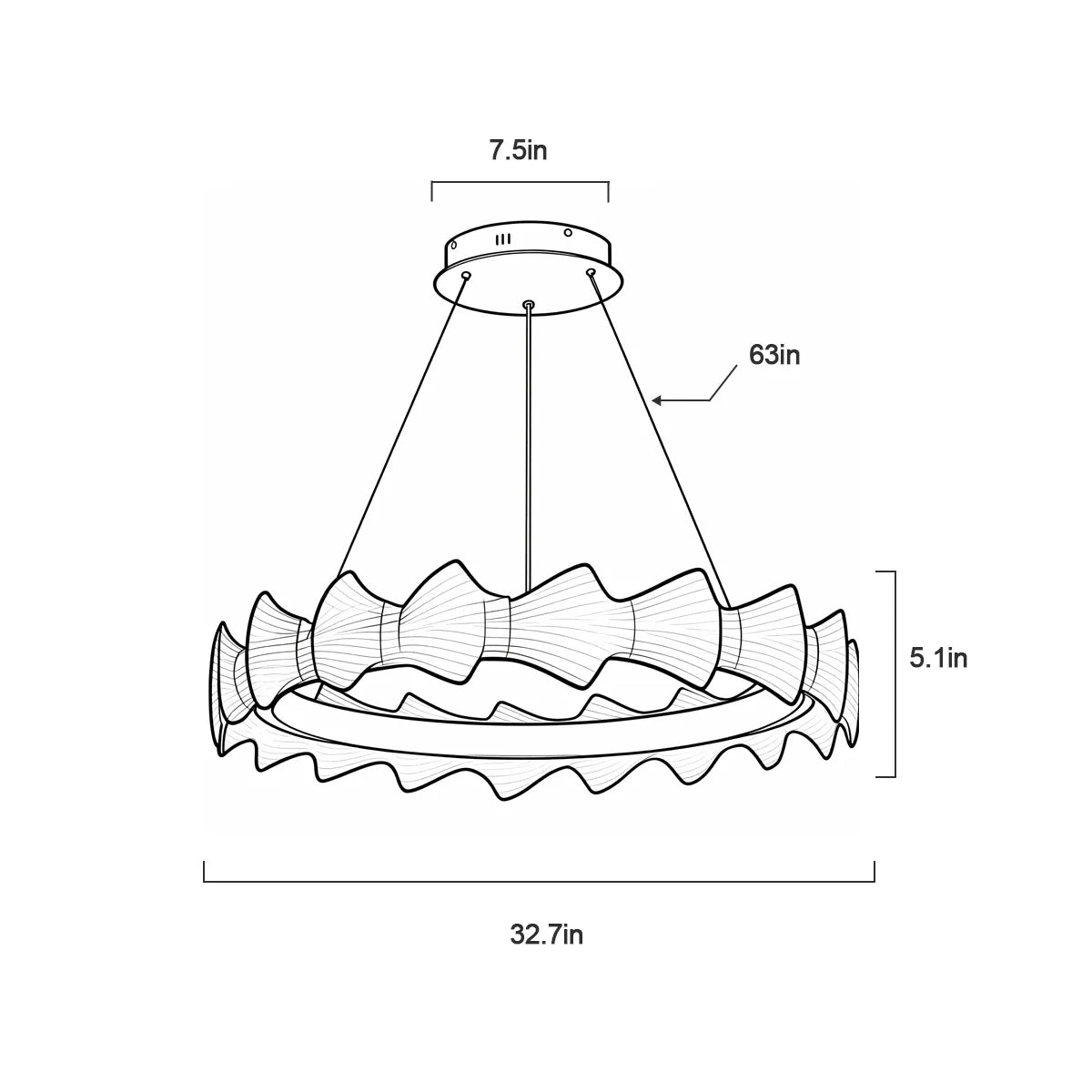Acrylic round chandelier