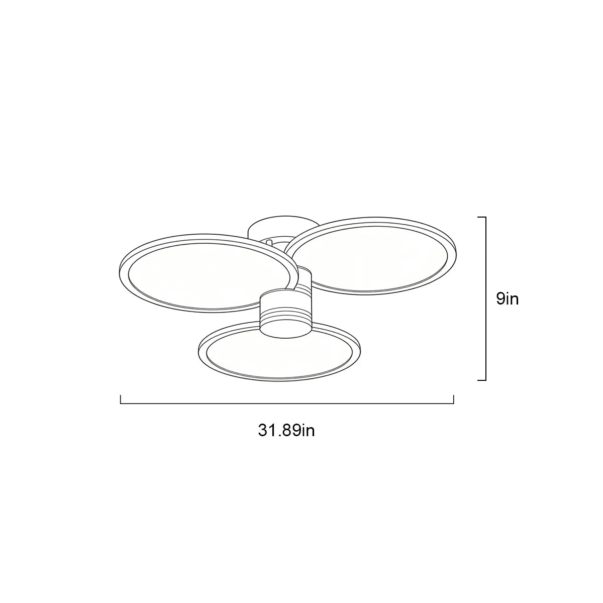 Circular acrylic ceiling-mounted installation