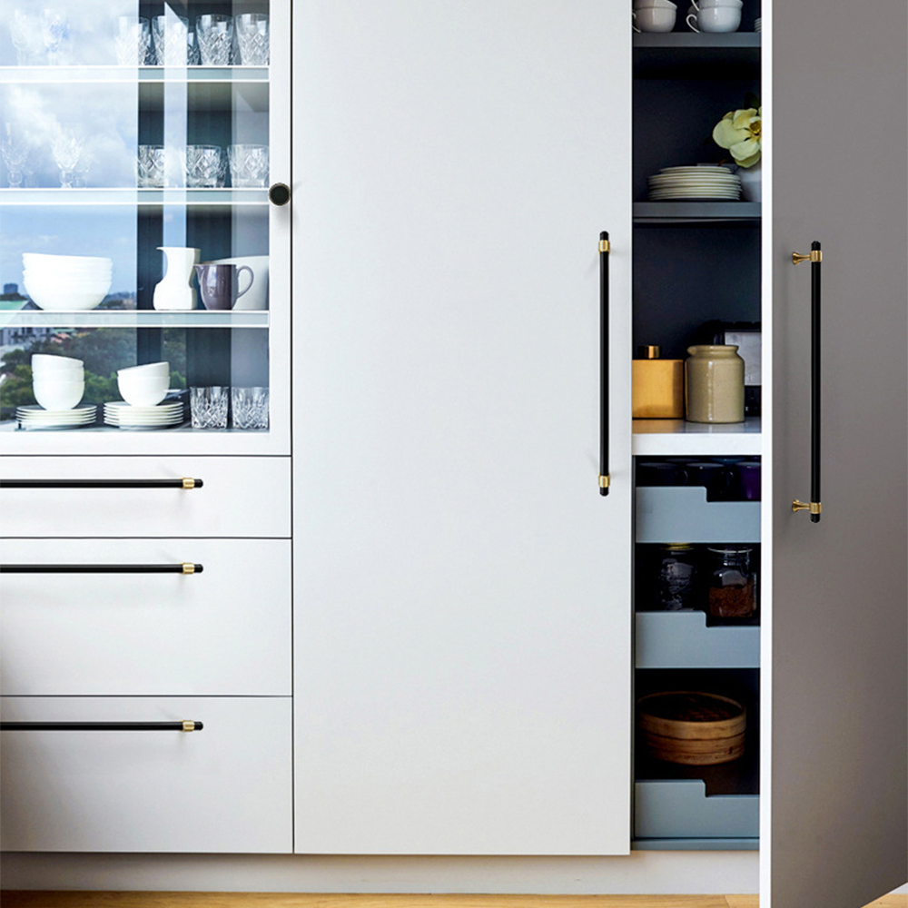 Modern Brass Black & Gold  Kitchen Cabinet Drawer Pulls