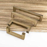 Champagne Bronze Square Cabinet Pulls for Kitchen