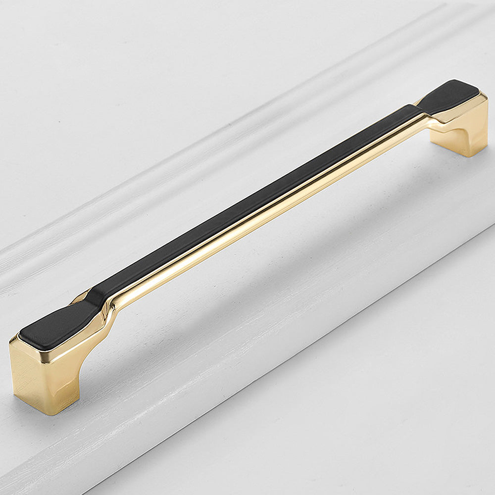 Simple Gold Solid Cabinet Handle Round Corner Pull