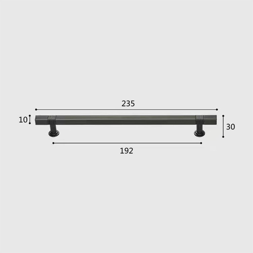 Modern Solid Thickened Zinc Alloy Square Stripe Cabinet and Drawer Handles