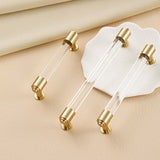 Brass Crystal Handle Cabinet Drawer Double Hole Pulls