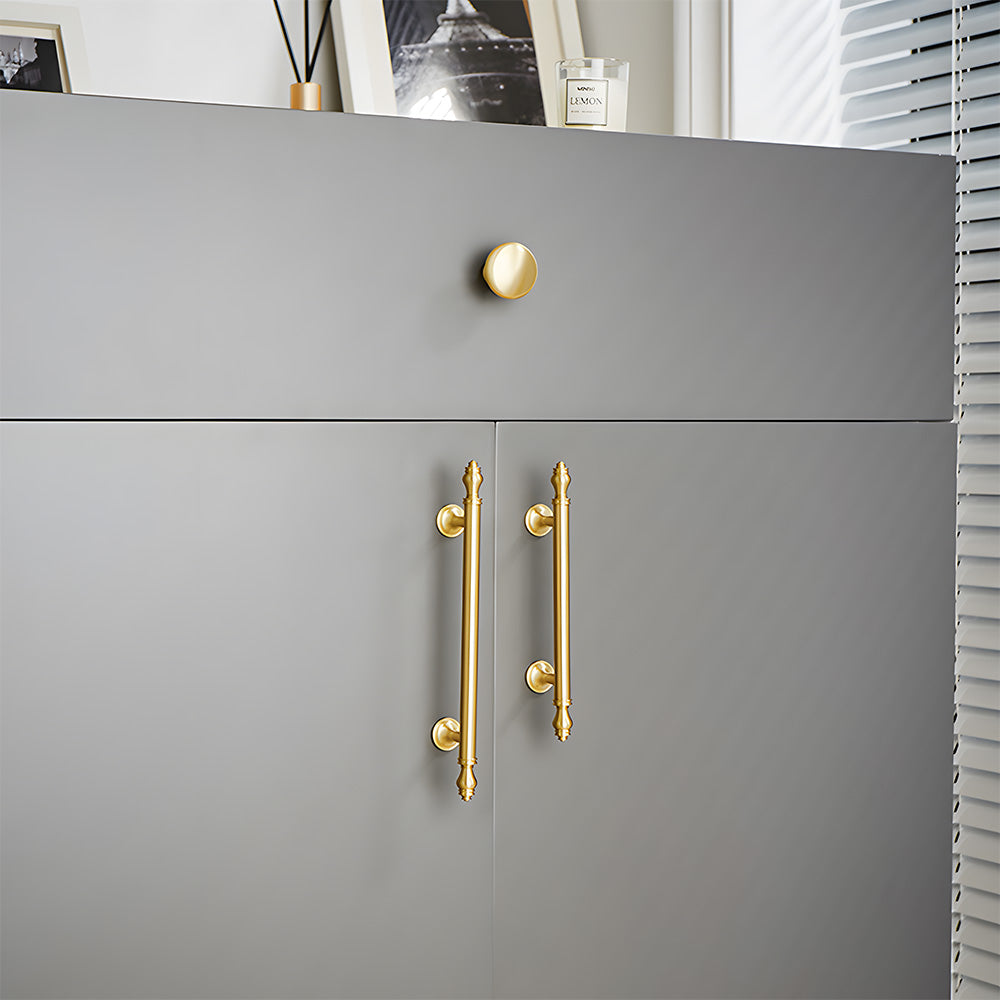 Simple and Luxurious Gold Solid Drawer Handle