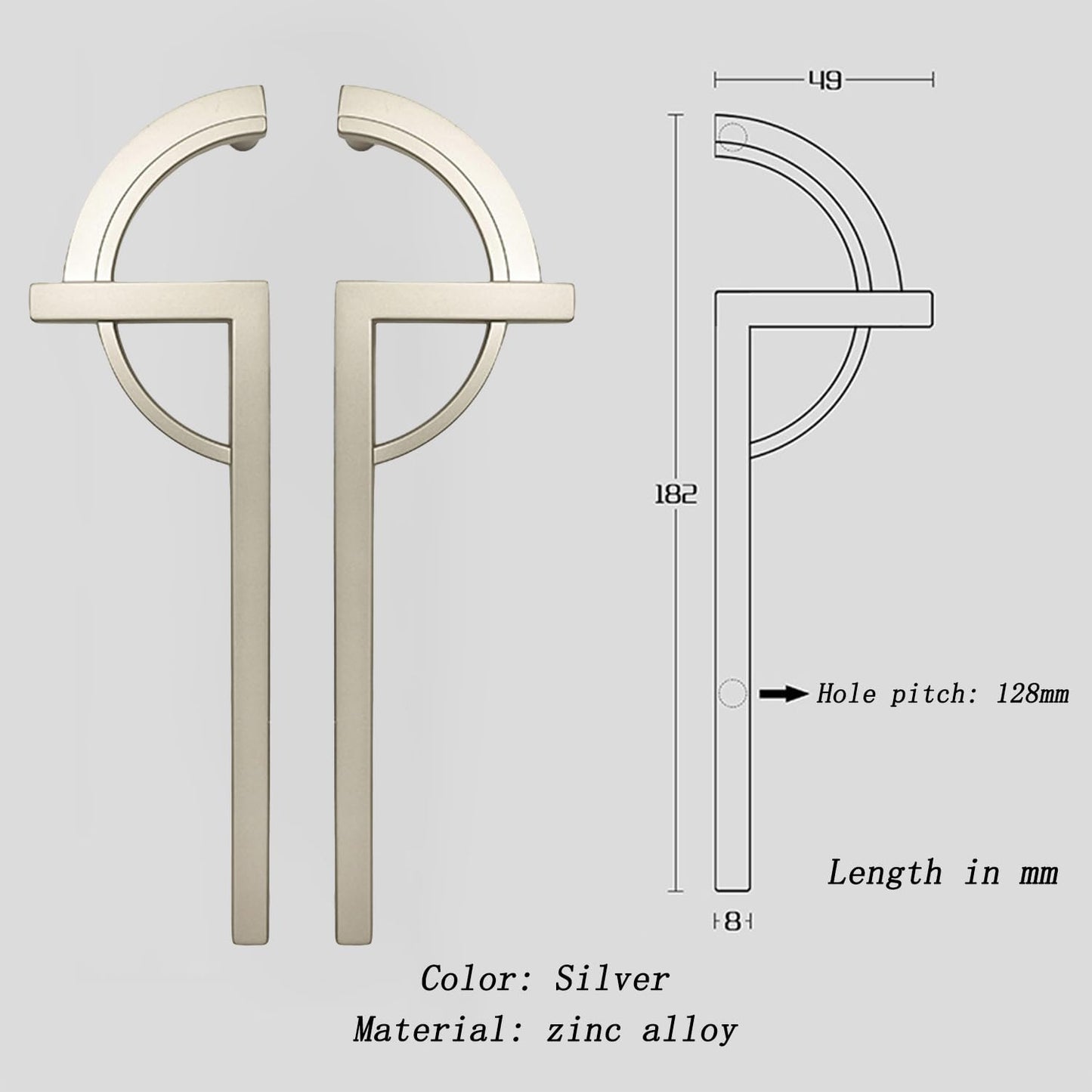 Modern Creative Gold Paired Cabinet Door Handles for Kitchen