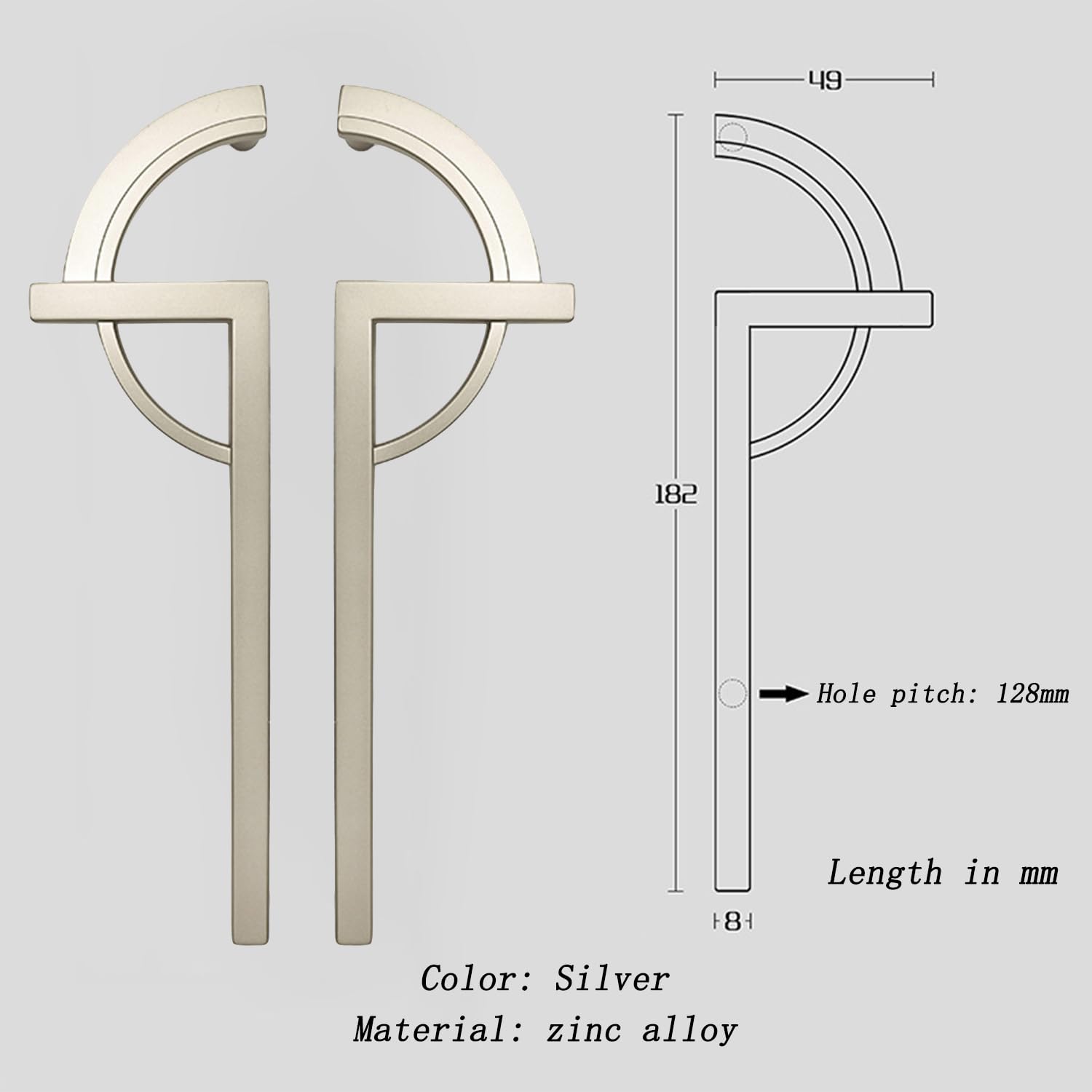Modern Creative Gold Paired Cabinet Door Handles for Kitchen