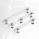 Modern Transparent Acrylic Wardrobe Door Handle