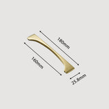 Modern Gold Brass Cabinet and Drawer Handles