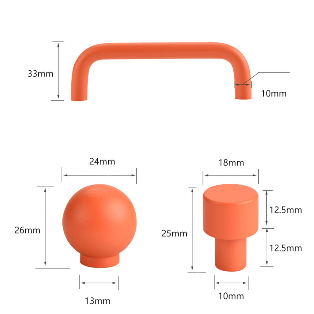 Big Size Colorful Double Curved Drawer Door Handles