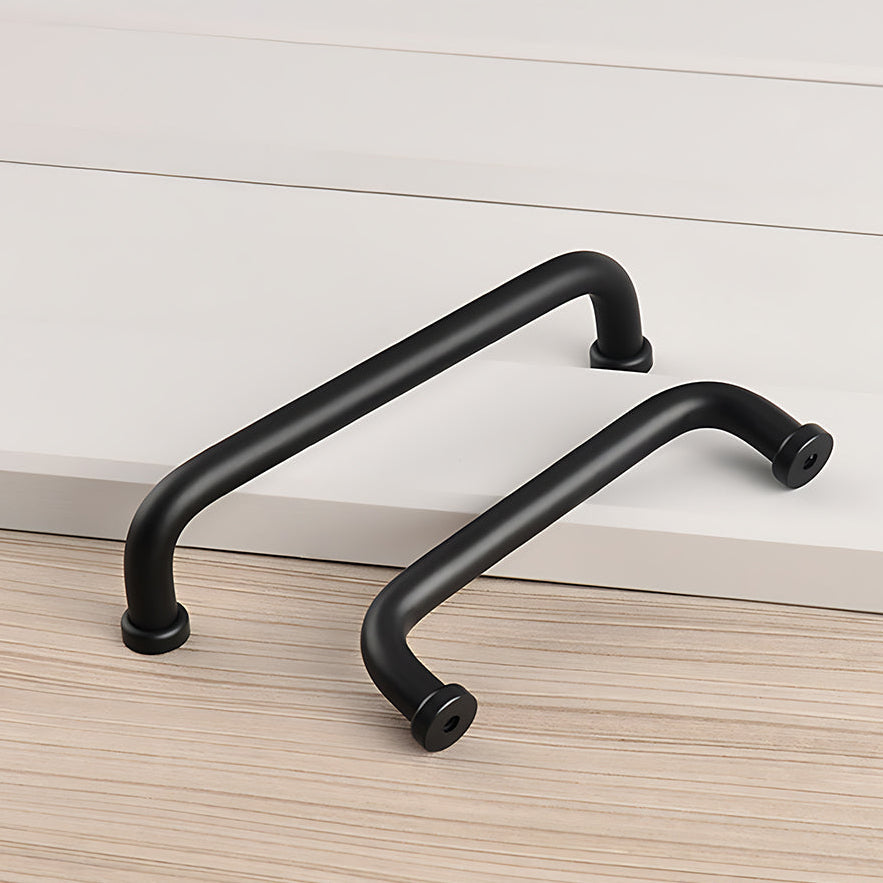 French Minimalist U-shaped Rounded Arc Cabinet Handles