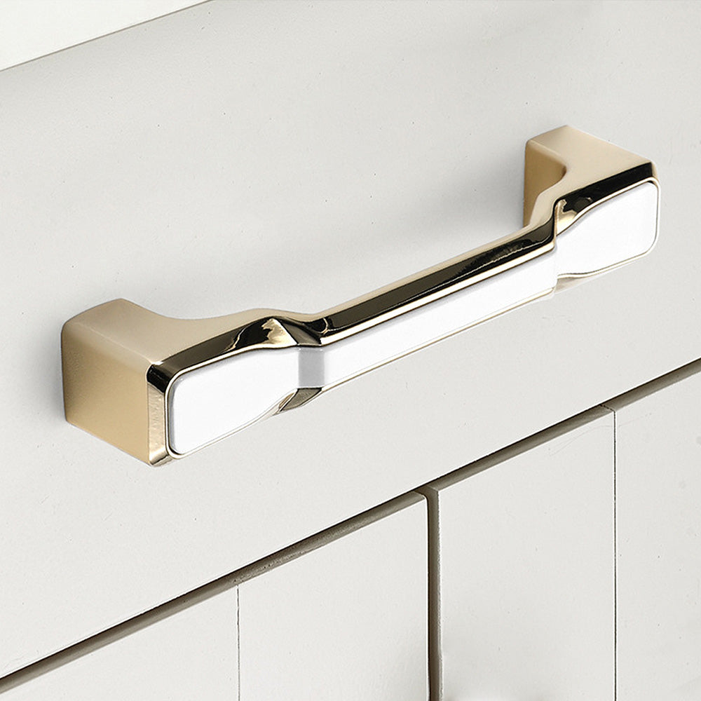 Simple Gold Solid Cabinet Handle Round Corner Pull