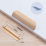 Morden Solid Wood Cabinet Drawer Pulls Wardrobe Handles Knobs for Home