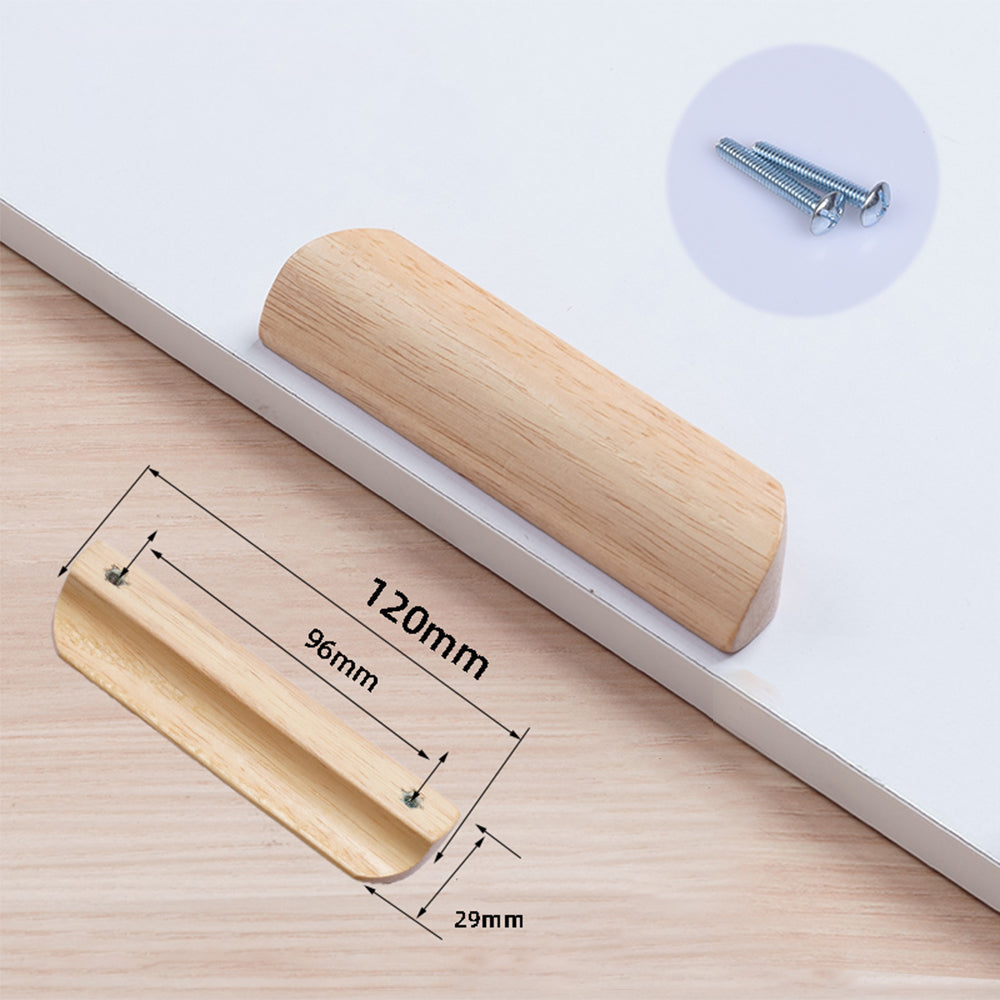 Morden Solid Wood Cabinet Drawer Pulls Wardrobe Handles Knobs for Home