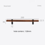 Stylish and Durable Walnut Brass Cabinet Handles