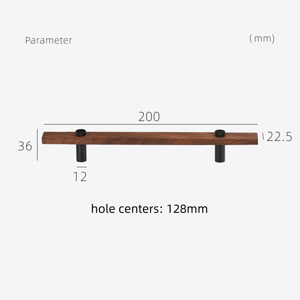 Stylish and Durable Walnut Brass Cabinet Handles