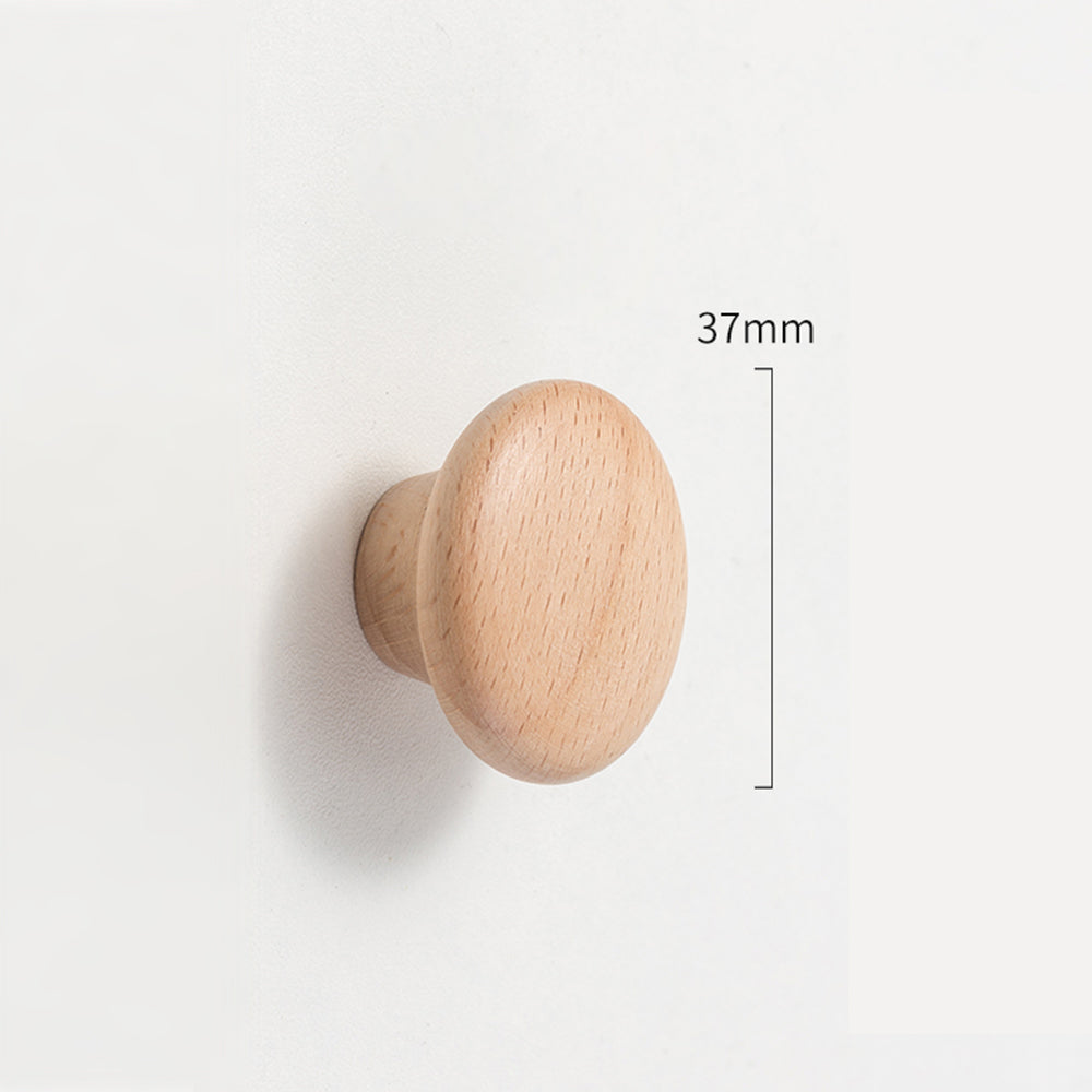 Long Solid Wood Finished Curved Arch Round Cabinet Handle for Kitchen