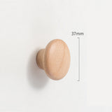 Long Solid Wood Finished Curved Arch Round Cabinet Handle for Kitchen