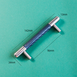 Colorful Leather Stainless Steel Cabinet Pulls for Kitchen Decor