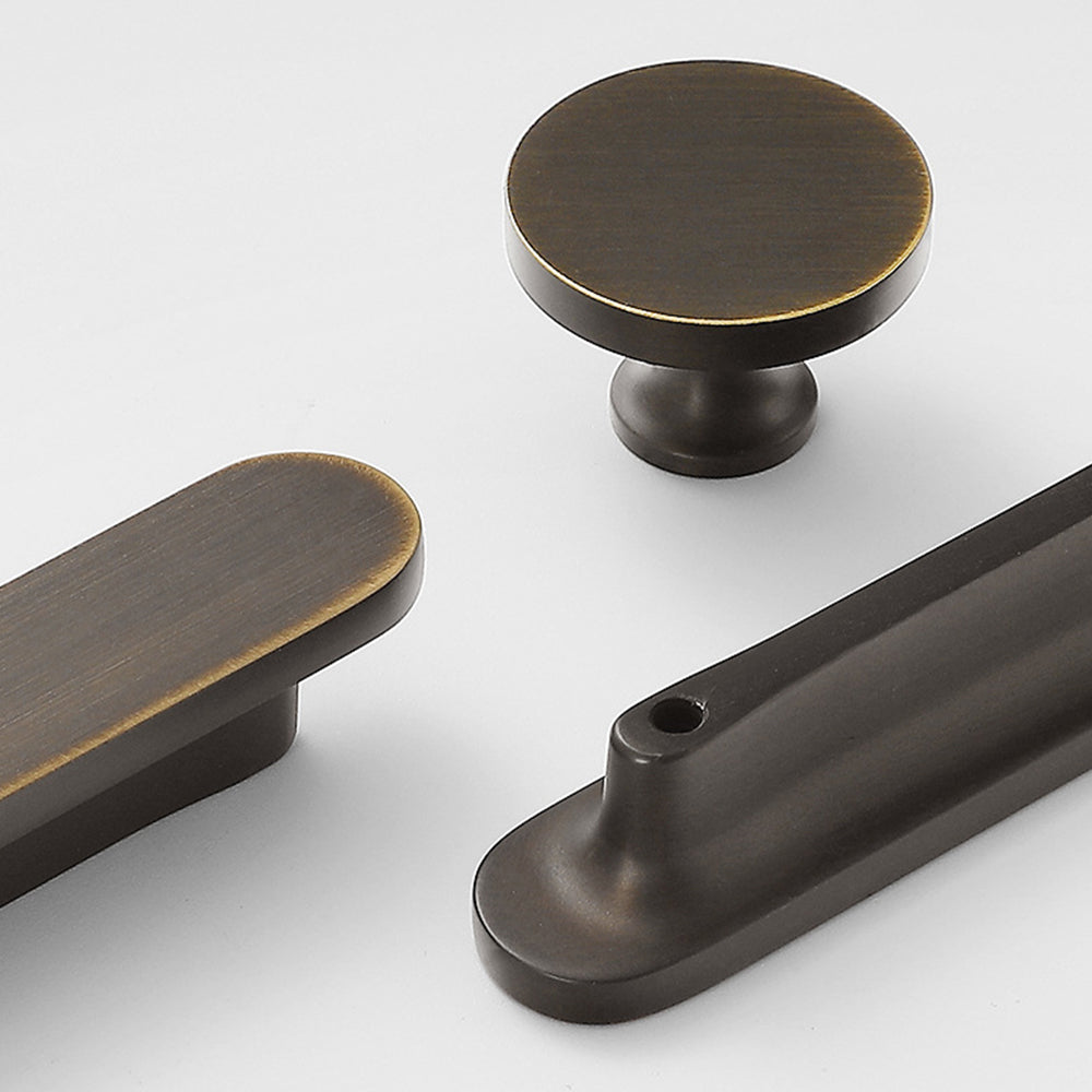 Rounded Edges Solid Brass Kitchen Cabinet Handles