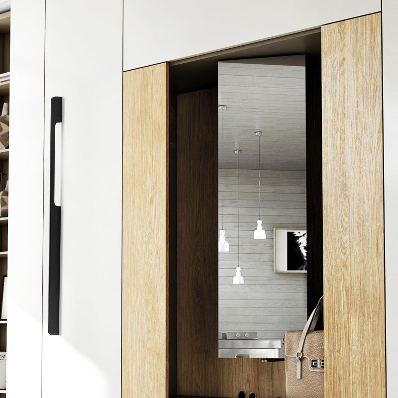 Modern Black Long Cabinet and Drawer Handles