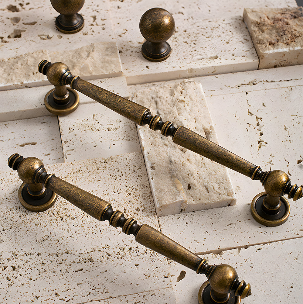 Vintage Simple Solid Brass Cabinet Pulls