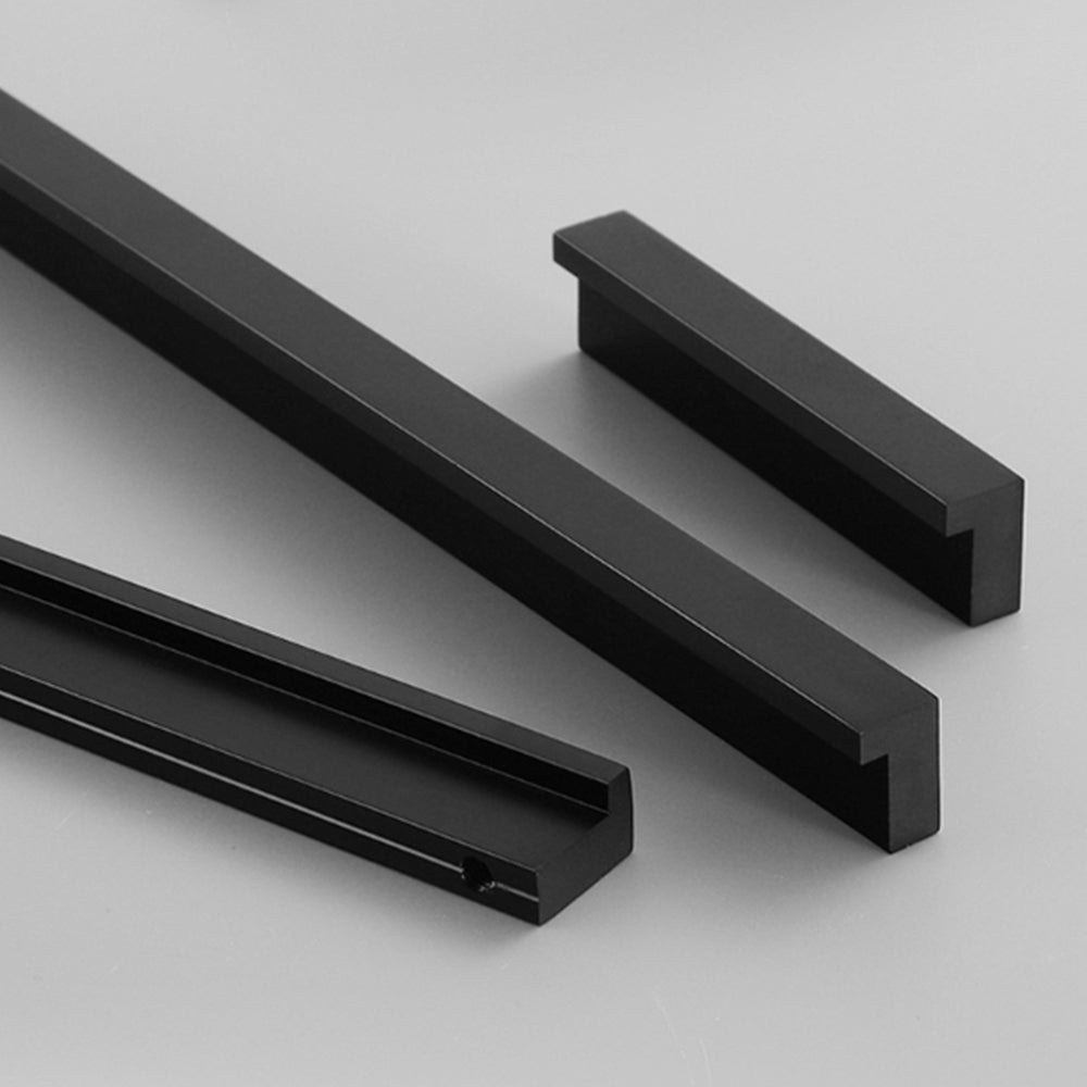 Modern Black Invisible Finger Edge Cabinet Pull