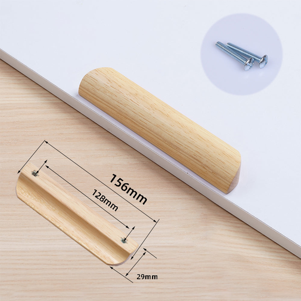 Morden Solid Wood Cabinet Drawer Pulls Wardrobe Handles Knobs for Home