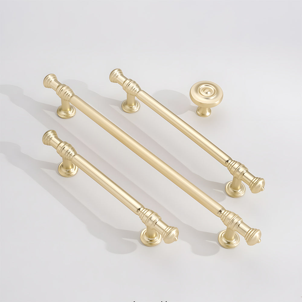 Light Luxury French Gold Wardrobe Door Drawer Cabinet Handles