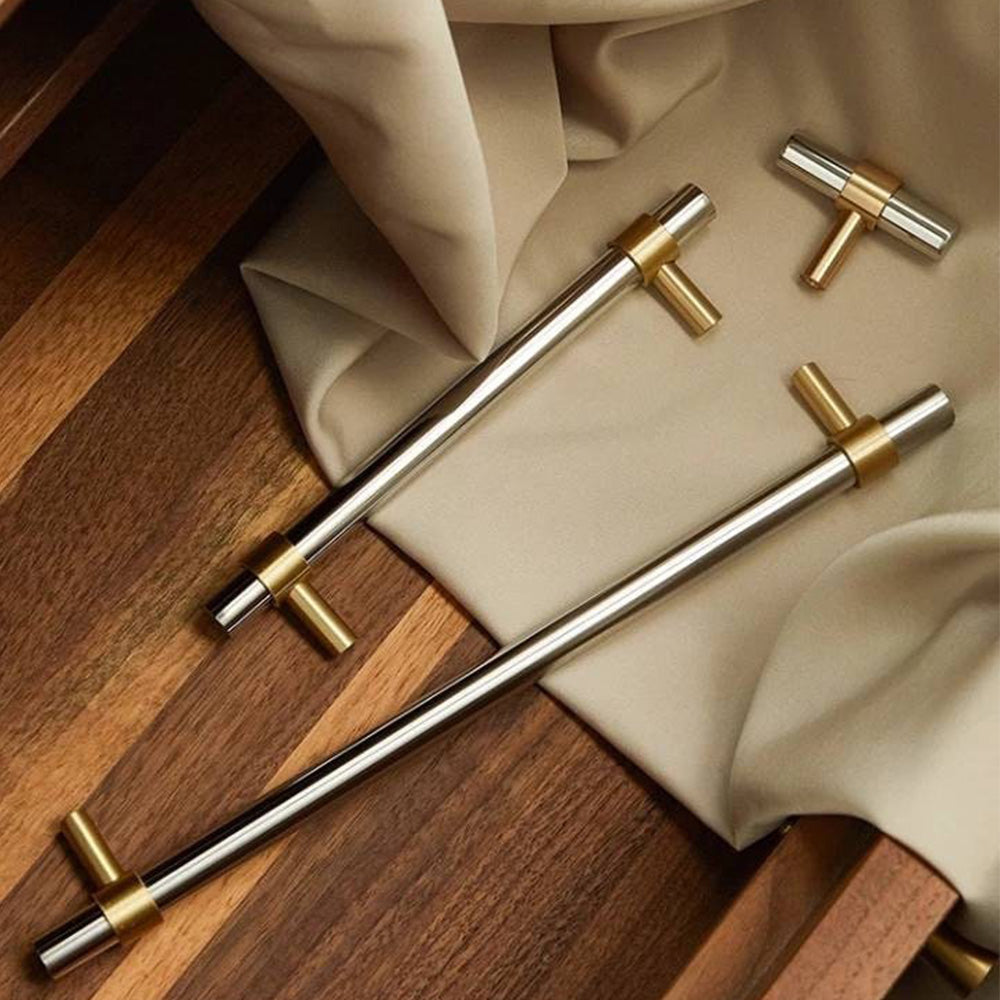 Modern Simple Luxury Silver Stainless Steel Cabinet Handles