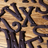 Antique Cast Wrought Iron House Alphabet Letters