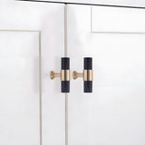 French Crystal Marble Brass Cabinet Drawer Handle